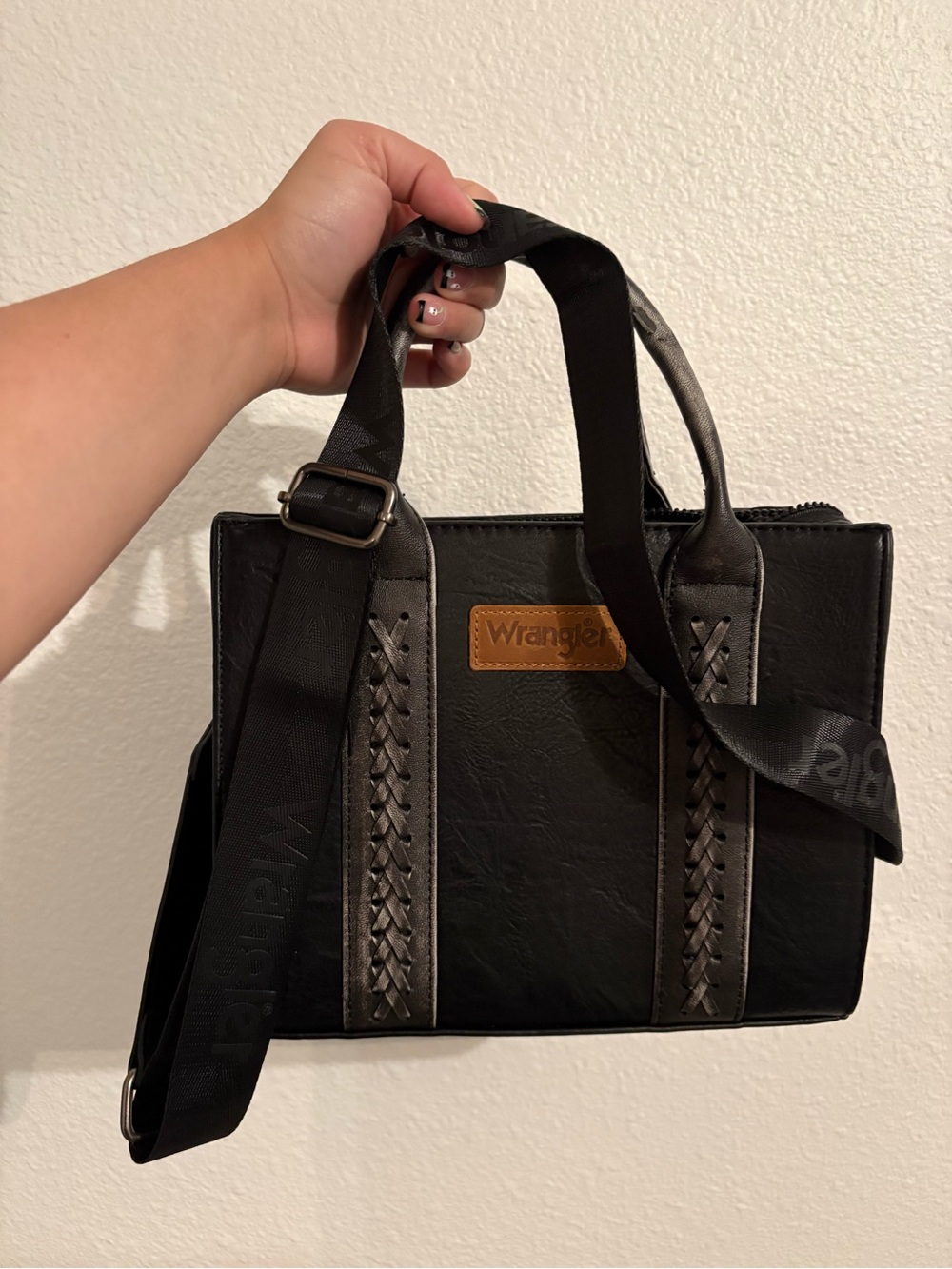 Wrangler distressed Black Crossbody Bag